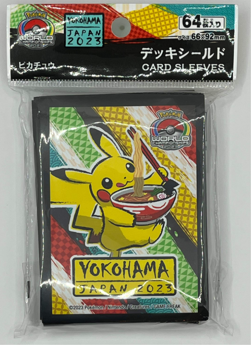 Pokémon Card Sleeves 2023 World Championship Yokohama Pikachu Set of 65 SEALED