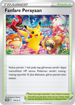 2022 Celebration Fanfare Championship Promo 374/S-P Pokémon Festival Indonesia