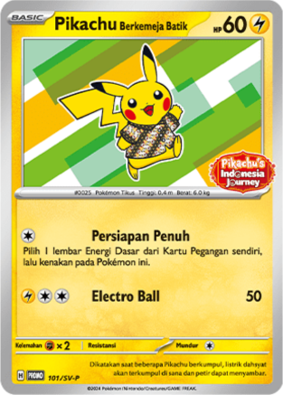 Pikachu Berkemeja Batik Promo 101/SV-P Journey Pokemon Indonesia