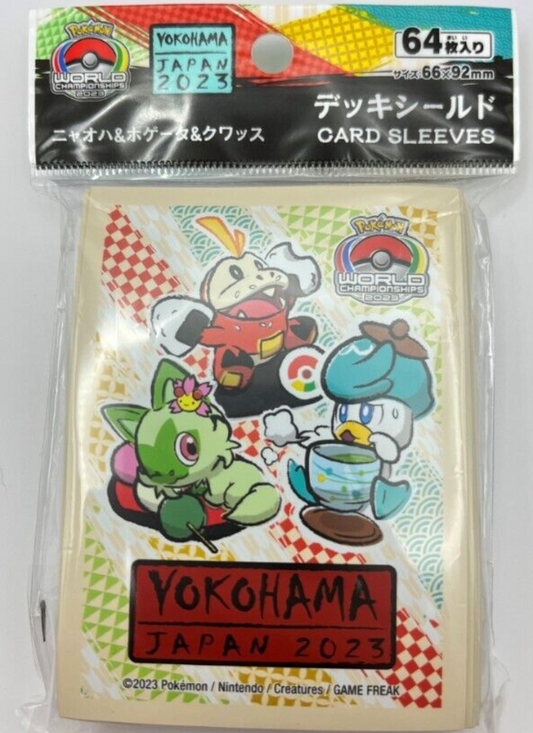 POKÉMON WORLD CHAMPIONSHIP EXCLUSIVE YOKOHAMA 2023 SLEEVES (Starters)Set of 65 SEALED